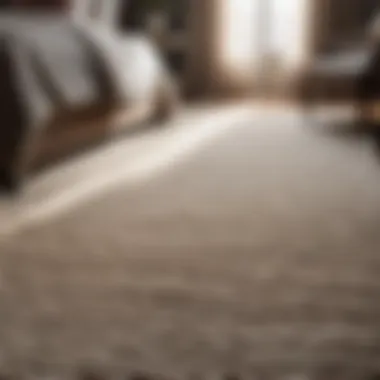 Natural Fiber Bedroom Carpet with Intricate Weave Pattern