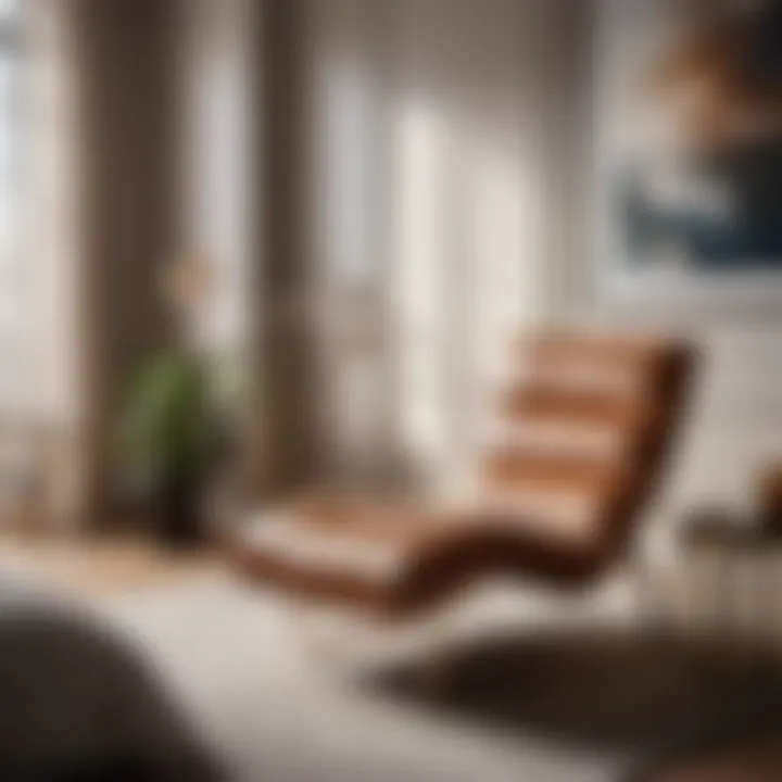 Elegant Lounge Chair in Modern Bedroom