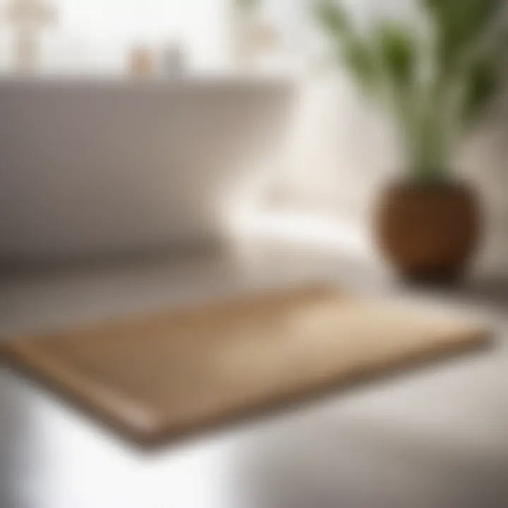 Organic Bamboo Small Bathroom Mat Organic small bathroom mat made of sustainable bamboo material