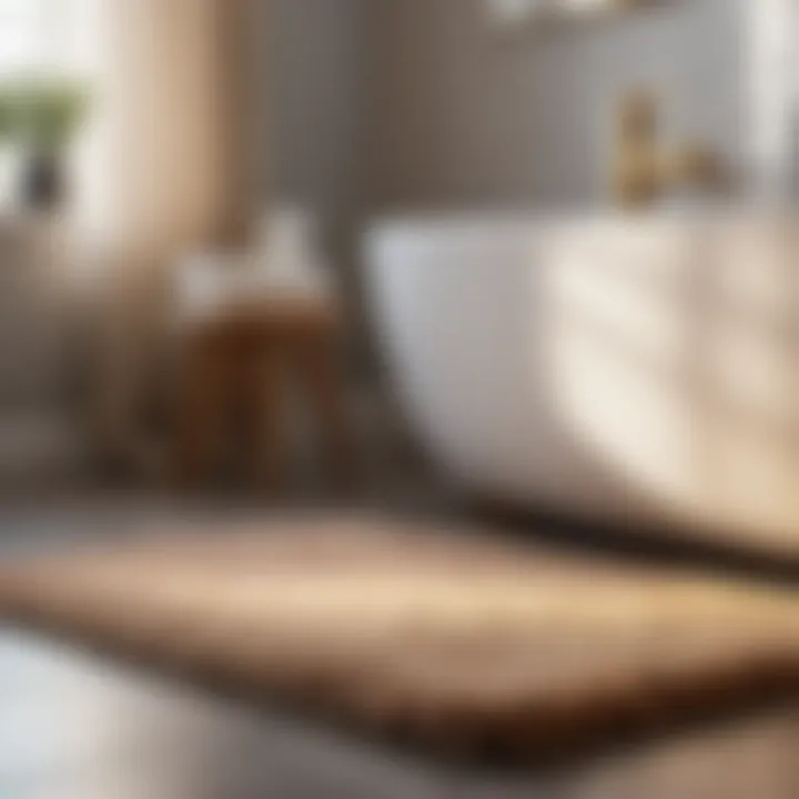 Plush Comfort Small Bathroom Mat Plush small bathroom mat featuring plush texture for comfort
