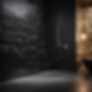 Black Subway Tile Design Sleek black subway tiles in a vertical layout