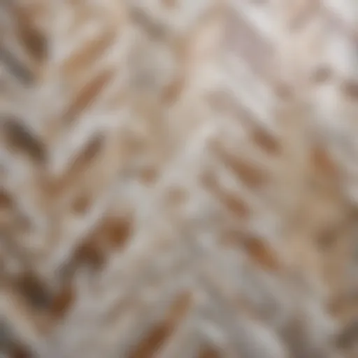 Marble Mosaic Herringbone Tile Elegant marble mosaic tile in a herringbone pattern