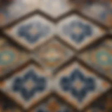 Moroccan-Inspired Cement Tiles Chic patterned cement tiles with a Moroccan-inspired design
