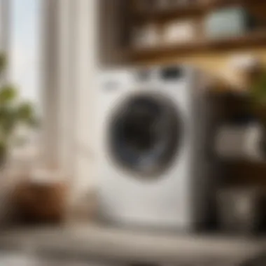 Clear laundry detergent being used in high-efficiency washing machines