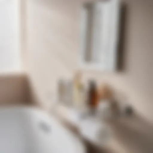 Sleek and stylish bathroom caddy hanging on wall