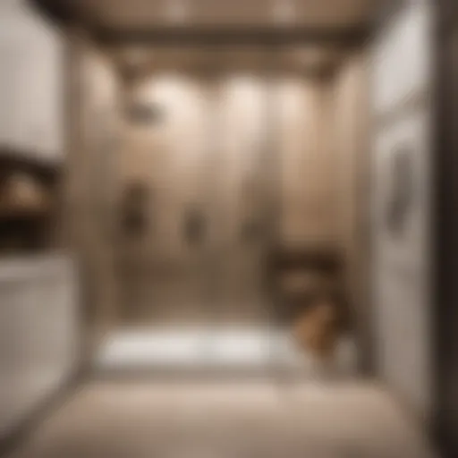 Sleek and Contemporary Dog Shower Design Modern and stylish dog shower design in laundry room