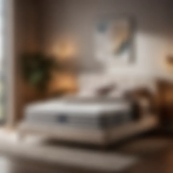 Elegance and Comfort in Modern Bedroom Setting Luxurious Easy Rest Memory Foam Mattress in Modern Bedroom