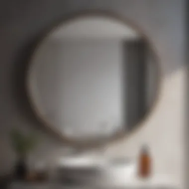 Minimalist Chic: Round Mirror Modern minimalist round bathroom mirror