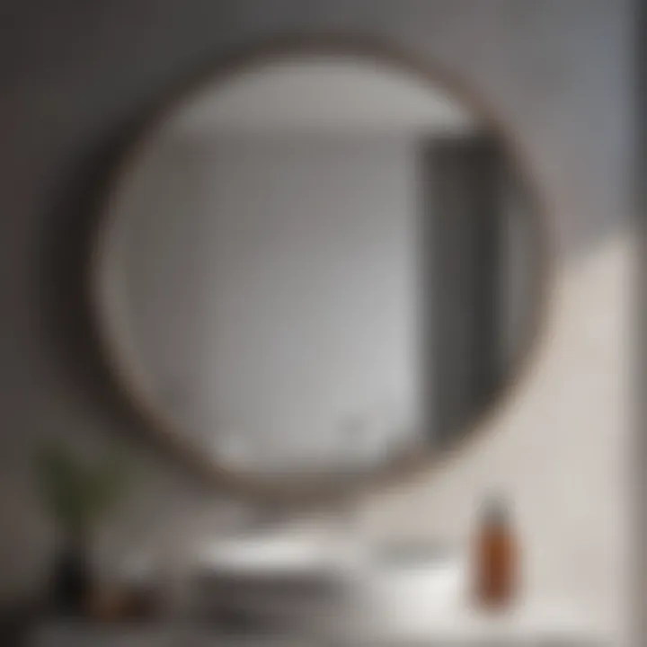 Minimalist Chic: Round Mirror Modern minimalist round bathroom mirror