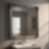 Elegance in Silver: Bathroom Mirror Elegant silver framed bathroom mirror