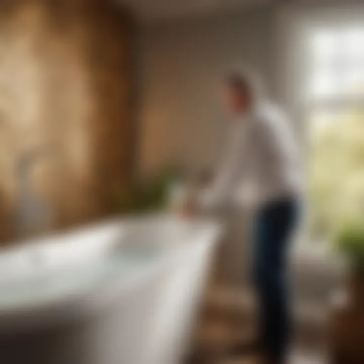 Expert walk-in bathtub installer at work