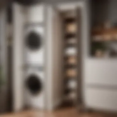 Practical Folding Door for Streamlined Laundry Room Organization Functional folding door for efficient laundry room organization