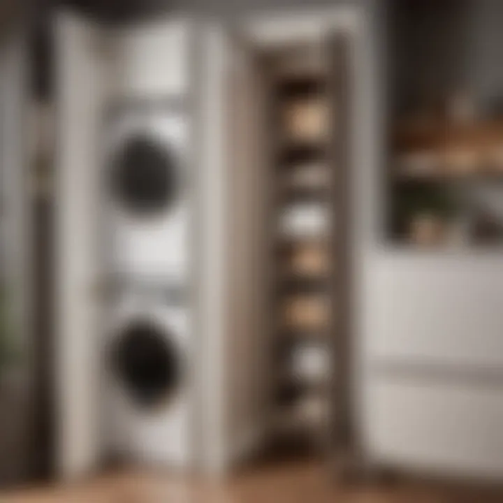 Practical Folding Door for Streamlined Laundry Room Organization Functional folding door for efficient laundry room organization