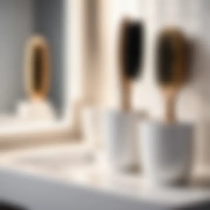Elegant Scandinavian Bathroom Brush Set Elegant Scandinavian Bathroom Brush Set