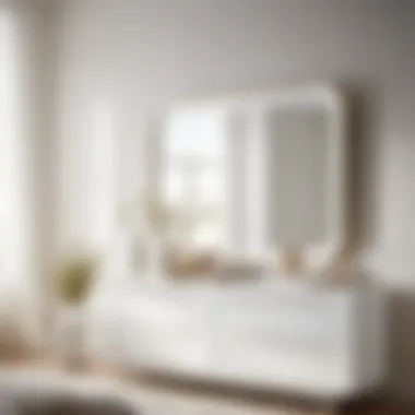 White dresser with elegant mirror