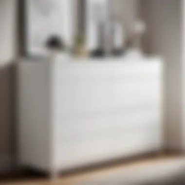 Modern sleek white dresser