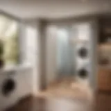 Sleek Folding Door Design in a Contemporary Laundry Room Elegant folding door design in modern laundry room
