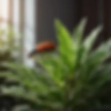 Natural Pest Control for Indoor Plants Indoor plant with natural pest control methods in action