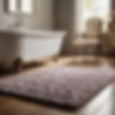 High-quality reversible bath rug showcasing intricate design details
