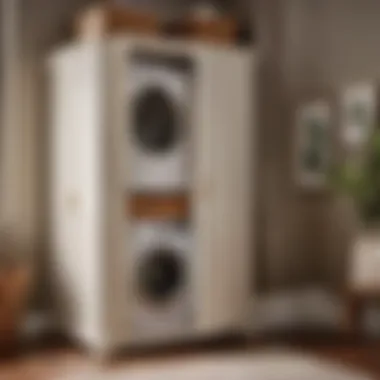 Sophisticated Custom Storage Solutions in Laundry Hamper Cabinet Sophisticated laundry hamper cabinet with customized storage solutions