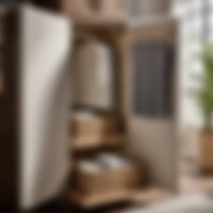Luxurious laundry hamper cabinet with hidden compartments