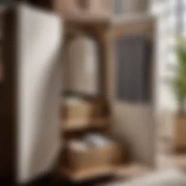Luxurious Design with Concealed Compartments in Laundry Hamper Cabinet Luxurious laundry hamper cabinet with hidden compartments