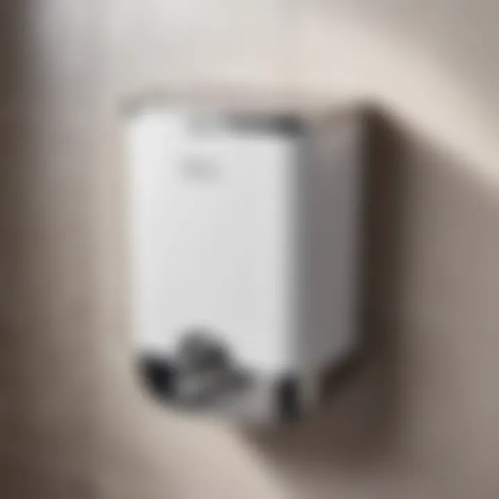 Sleek wall-mounted laundry powder dispenser