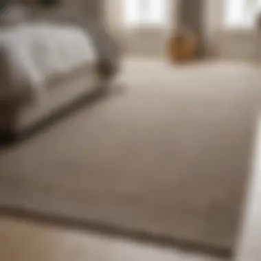 Minimalist Neutral Rug in Modern Bedroom