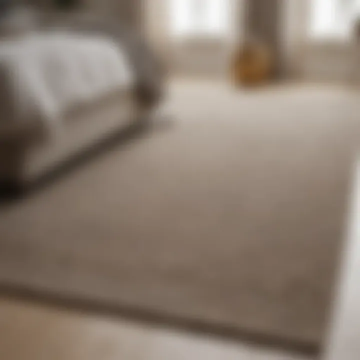 Minimalist Neutral Rug in Modern Bedroom