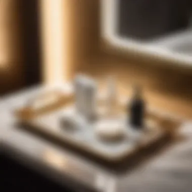 Elegant Marble Tray with Toiletries