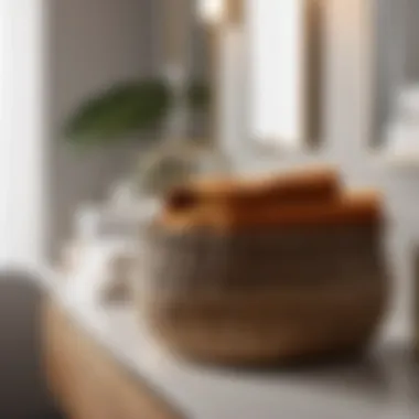 Chic Woven Basket for Towel Storage