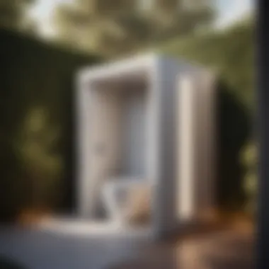 Modern Outdoor Toilet with Minimalist Design Modern outdoor toilet with minimalist design