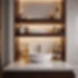 Elegant Shelf Design Elegant pullout shelf design for bathroom vanity