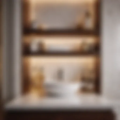 Elegant Shelf Design Elegant pullout shelf design for bathroom vanity