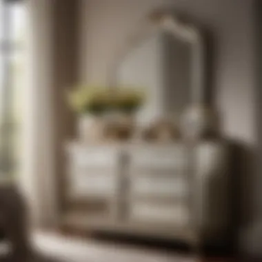 Stylish Dresser with Mirror for Queen Size Bedroom Set Chic Dresser and Mirror Combination