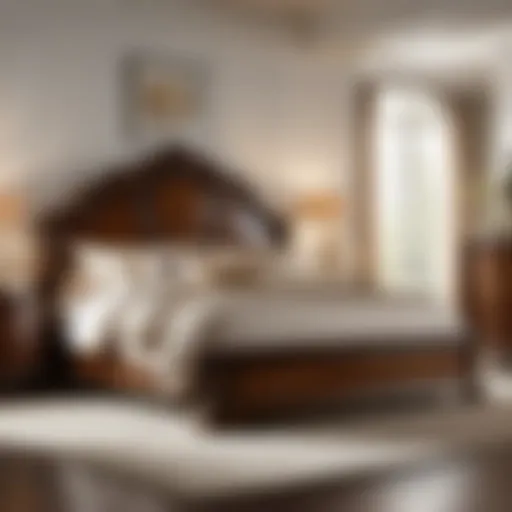 Elegant Queen Size Bed Frame in Luxurious Setting