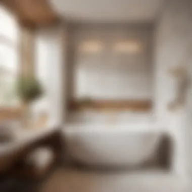 Illustration of clean bathroom after grout removal