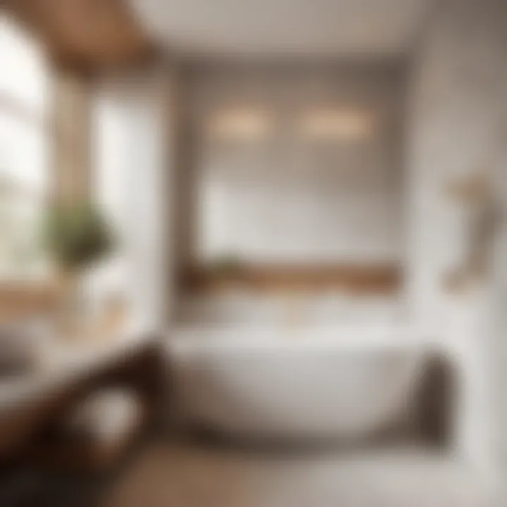 Illustration of clean bathroom after grout removal