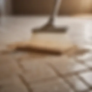Illustration showing detailed grout removal process