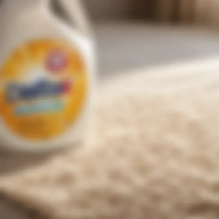 Wool Surface Stain Removal Laundry detergent stain removal on wool surface
