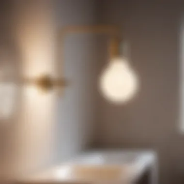 Minimalist Contemporary Style Minimalist single bulb bathroom light fixture for contemporary spaces