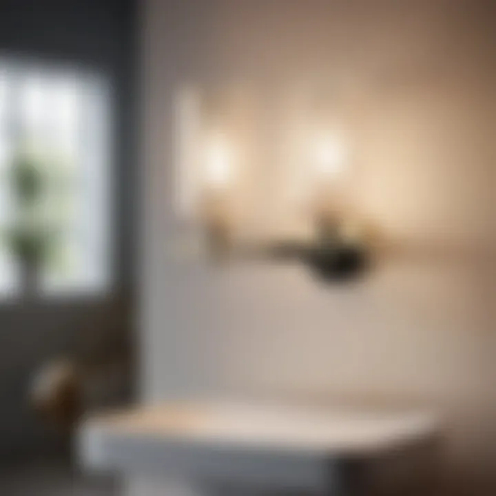 Modern Sleek Design Modern single bulb bathroom light fixture with sleek design