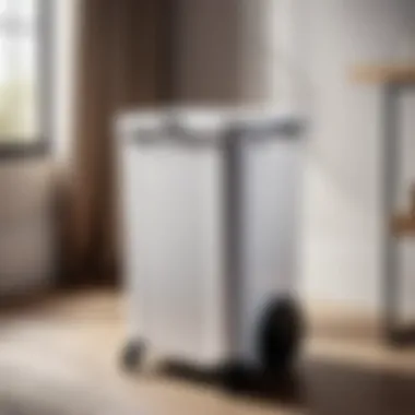 Sleek wheeled laundry bin for convenient mobility