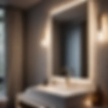 Modern Lighting Fixtures in Small Bathroom