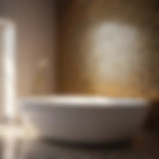 Elegant mosaic tile pattern in small bathroom