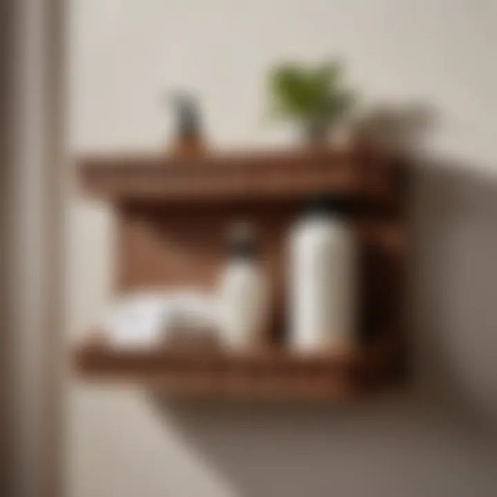 Elegant Wicker Shelf for Toiletries Wicker Shelf with Toiletries