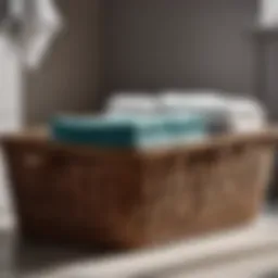 Wicker Basket with Towels