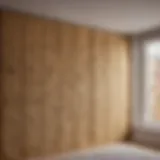 Acoustic Insulation Installation Soundproofing material being installed on bedroom wall