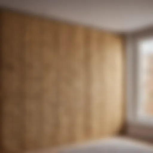 Acoustic Insulation Installation Soundproofing material being installed on bedroom wall