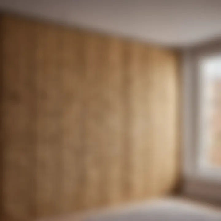 Acoustic Insulation Installation Soundproofing material being installed on bedroom wall